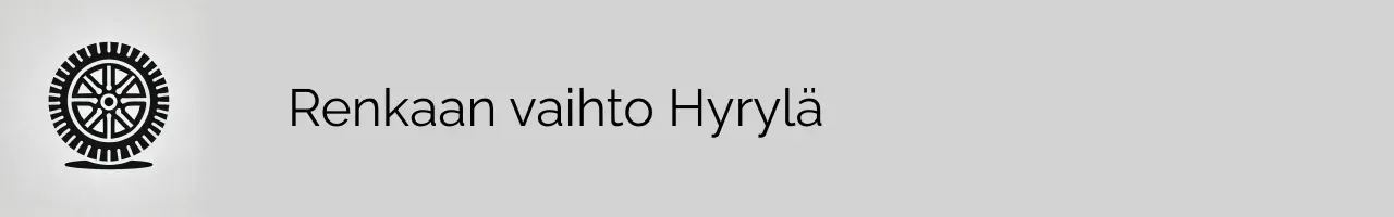 Renkaan vaihto Hyrylä